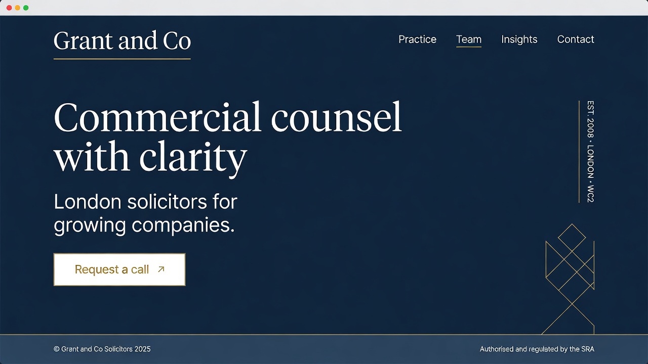 Grant & Co. Legal website case study by Webliyam