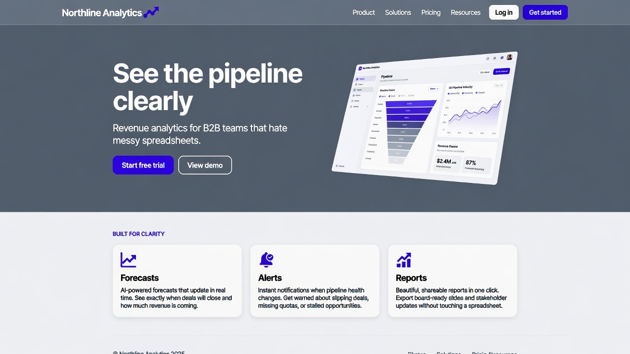 Northline Analytics website design by Webliyam